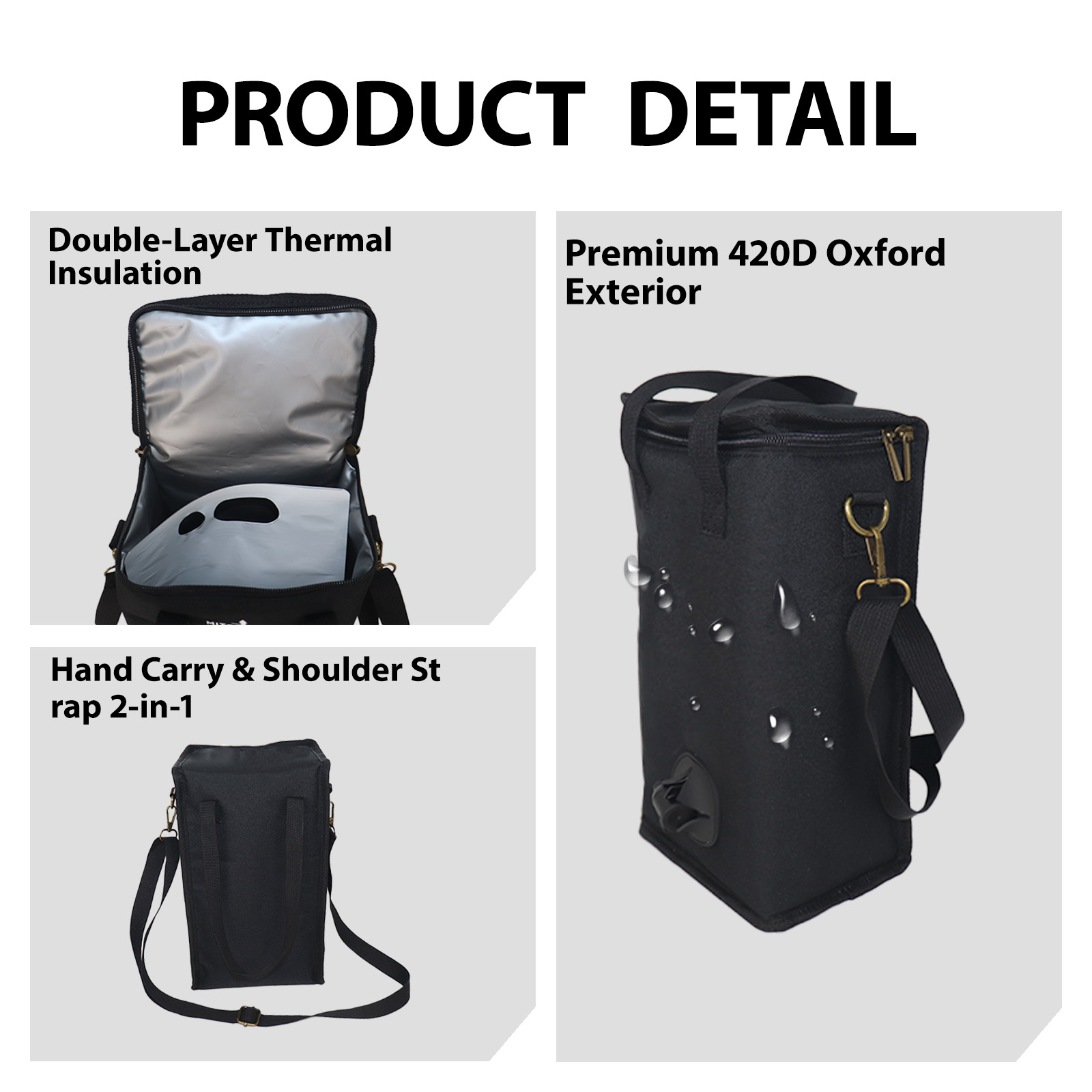 Vertical Single Bottle Insulated Wine Tote