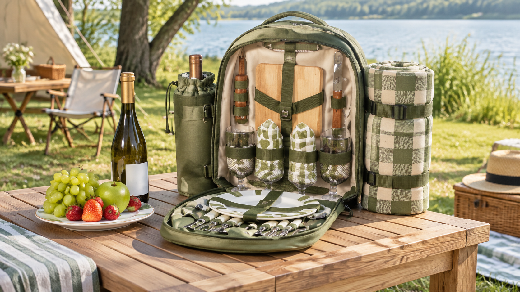 Picnic Backpacks for Two: Compact Set Design and Market Positioning