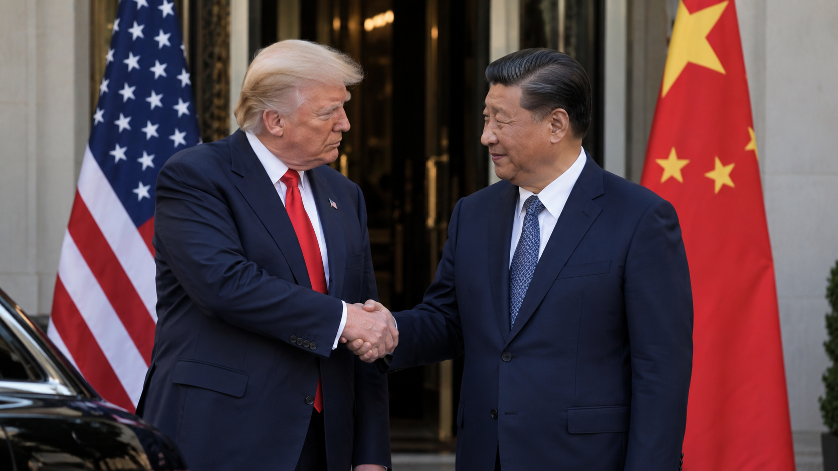 U.S. President Donald Trump and Chinese President Xi Jinping met at the White House.