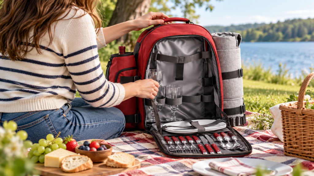 picnic backpack for two